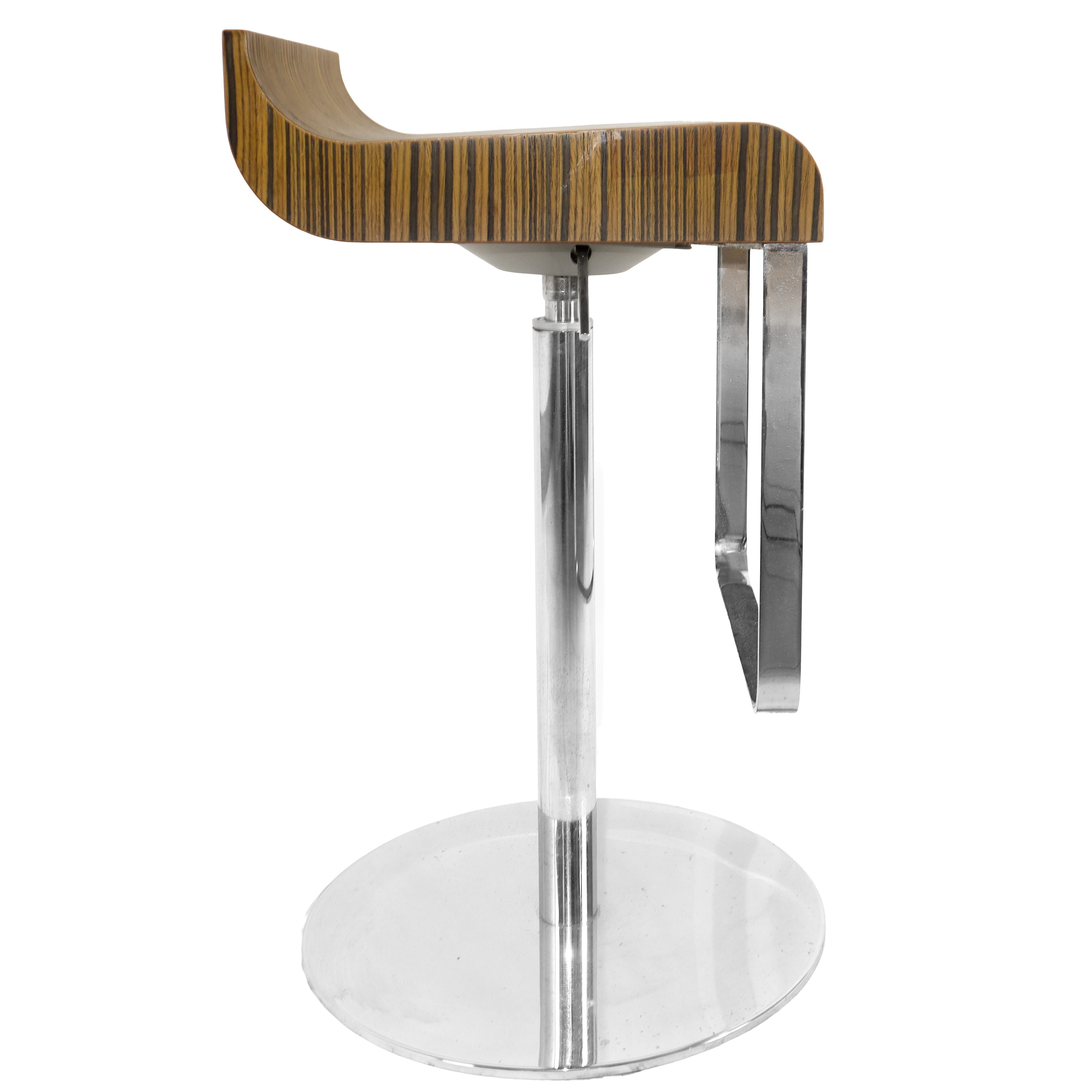 Sgabello da bar altezza regolabile in legno pieno e acciaio