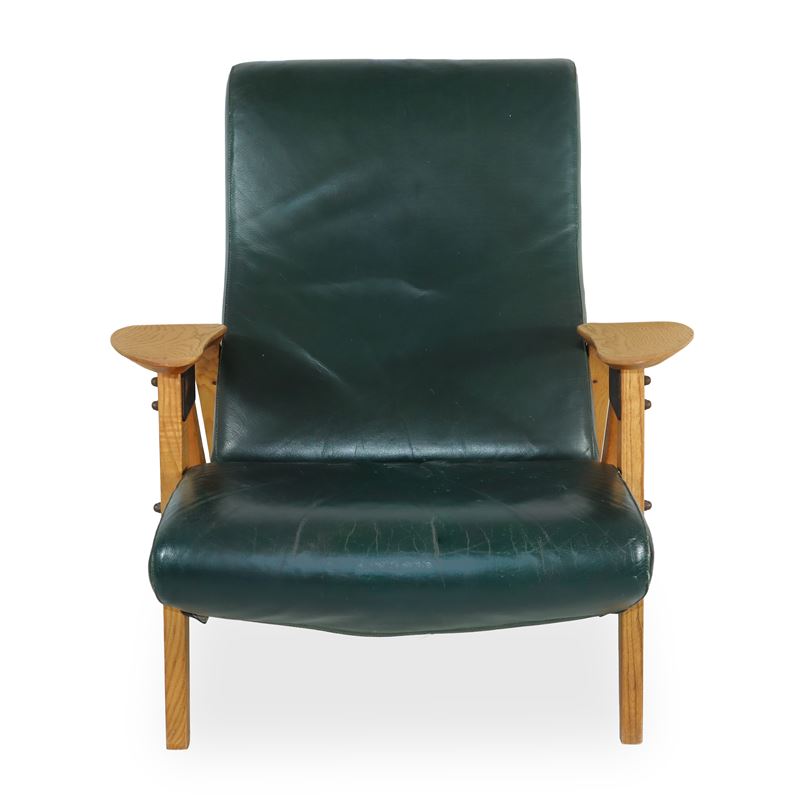 Poltrona Gilda CM in pelle verde