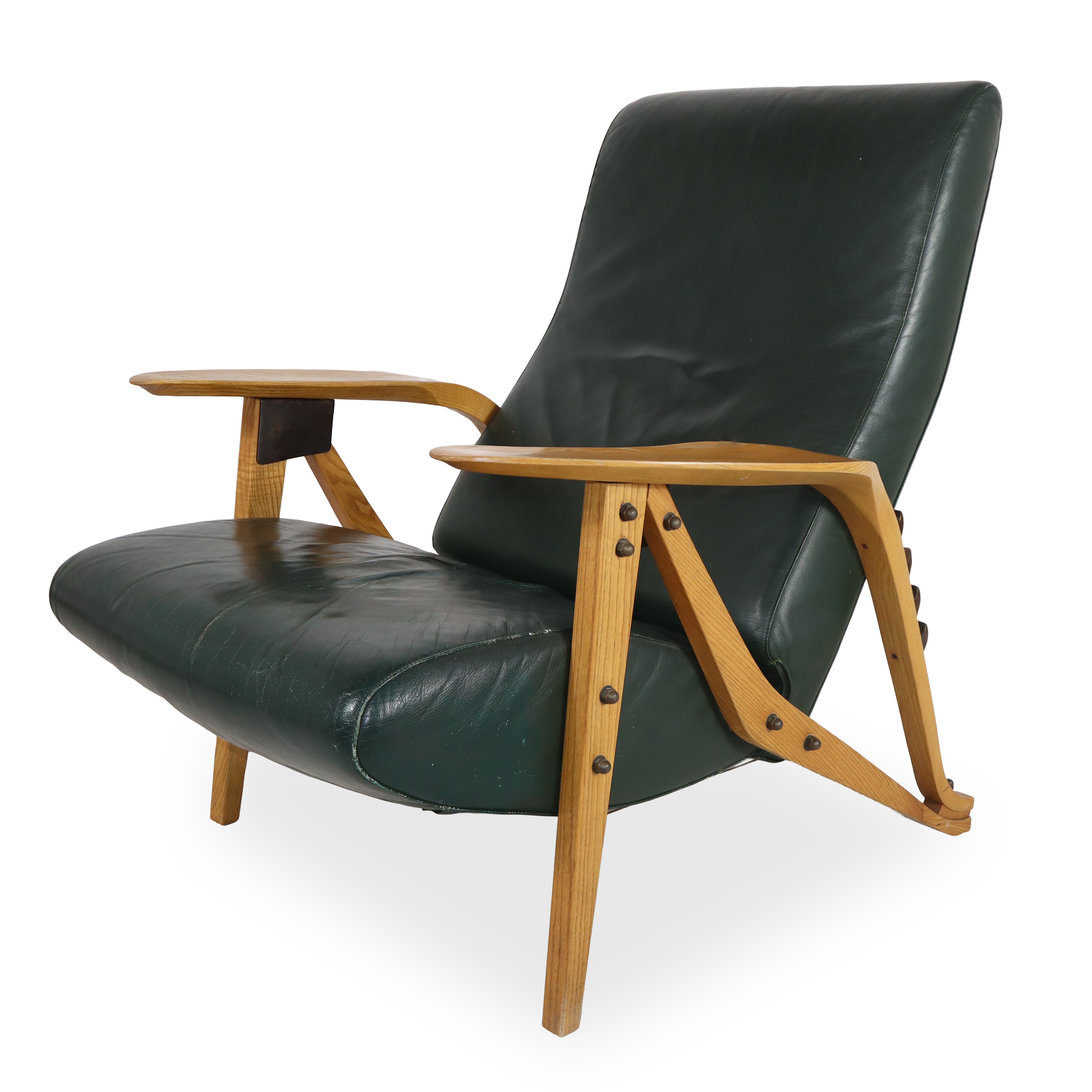 Poltrona Gilda CM in pelle verde