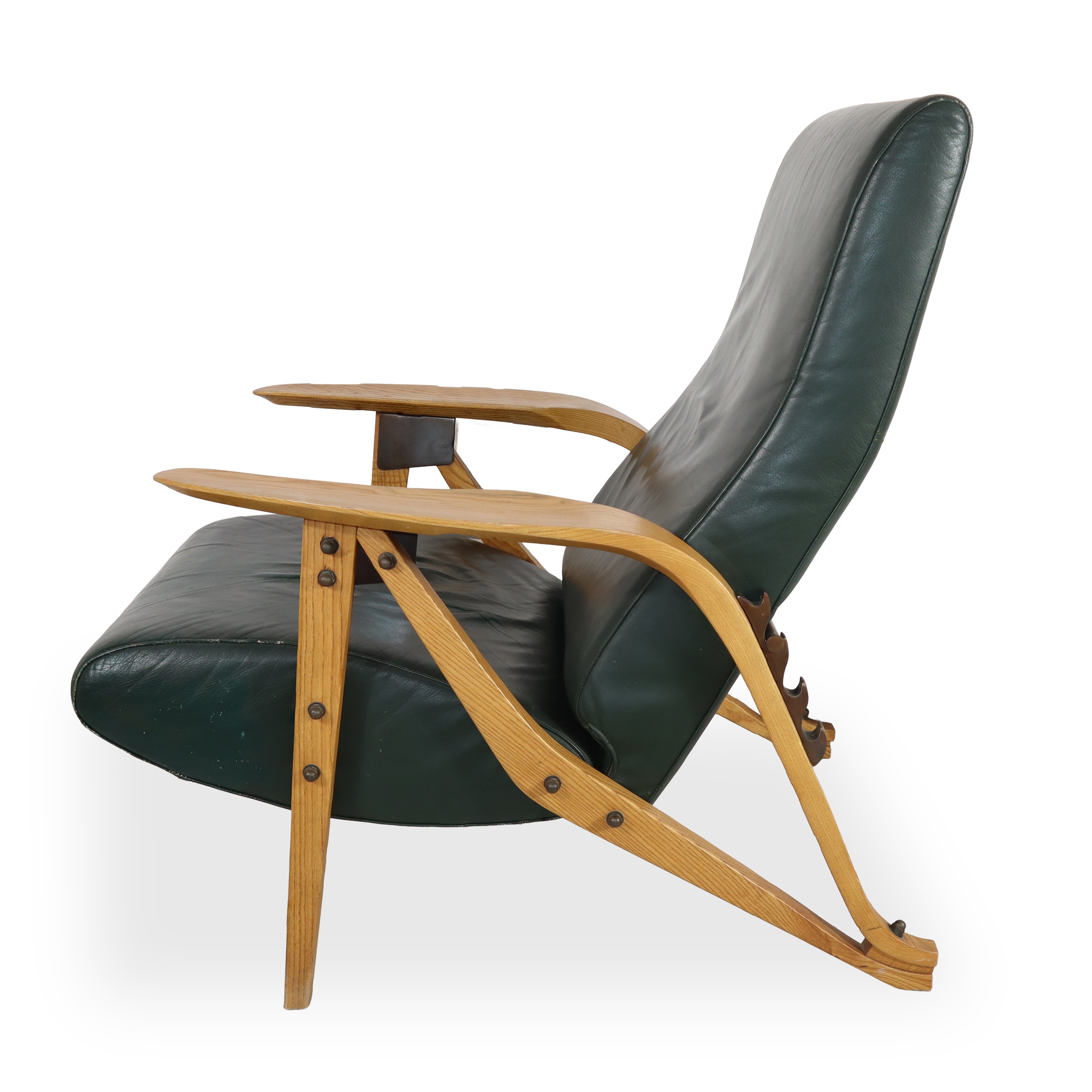 Poltrona Gilda CM in pelle verde