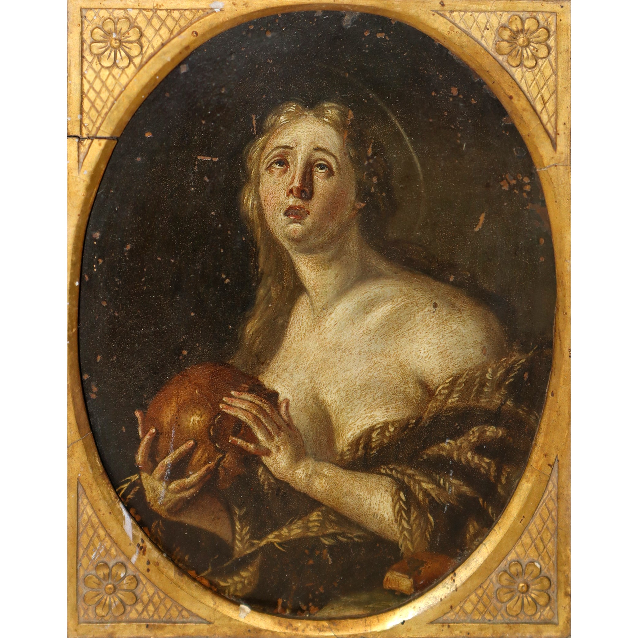 Maddalena, ovale su rame