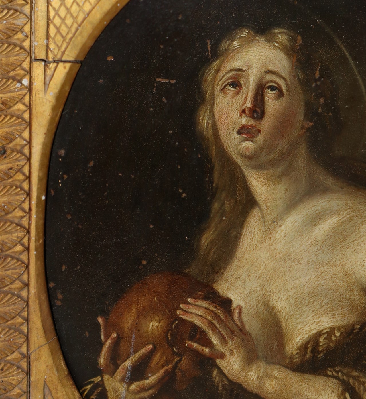 Maddalena, ovale su rame