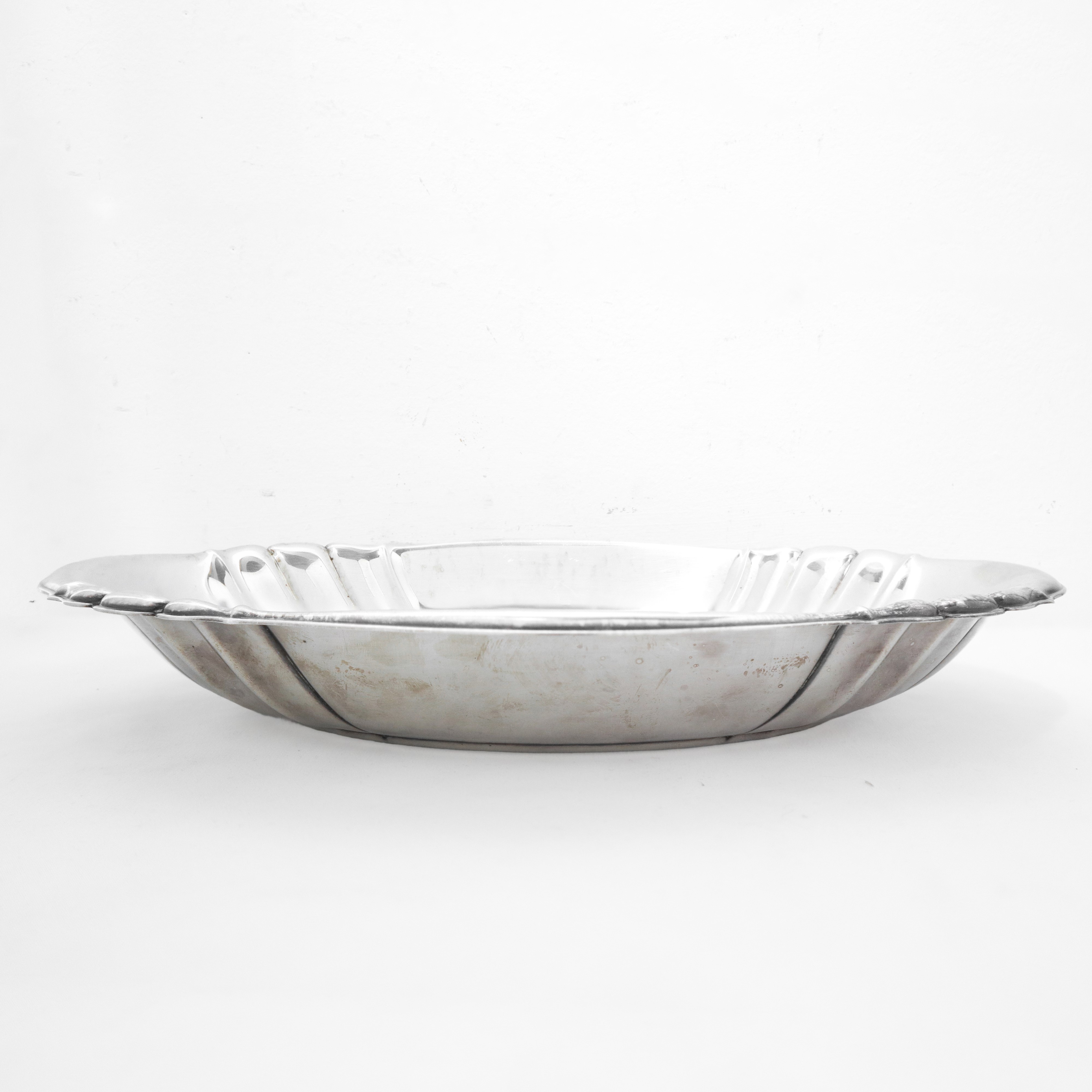 Portadolci ovale in argento 800