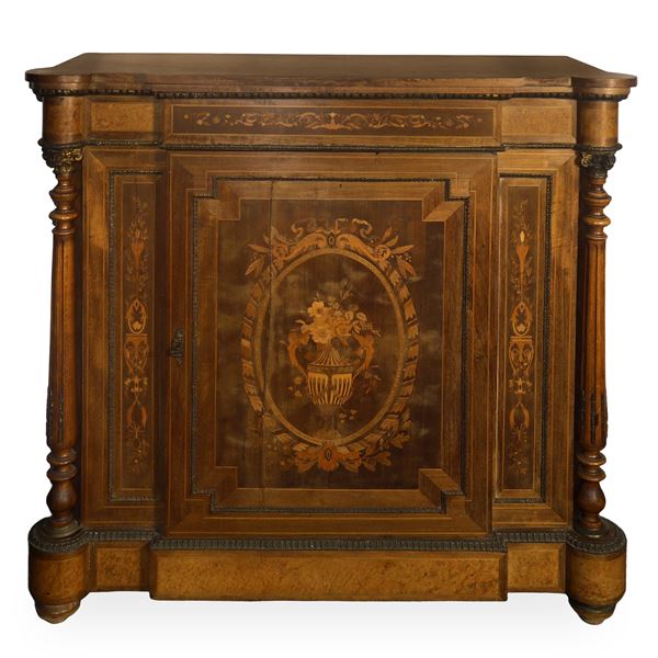 Victorian Etagere in light wood with side inlays