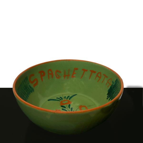 Navanzino  Ceramiche Artistiche - Spaghettiera in maiolica di Caltagirone
