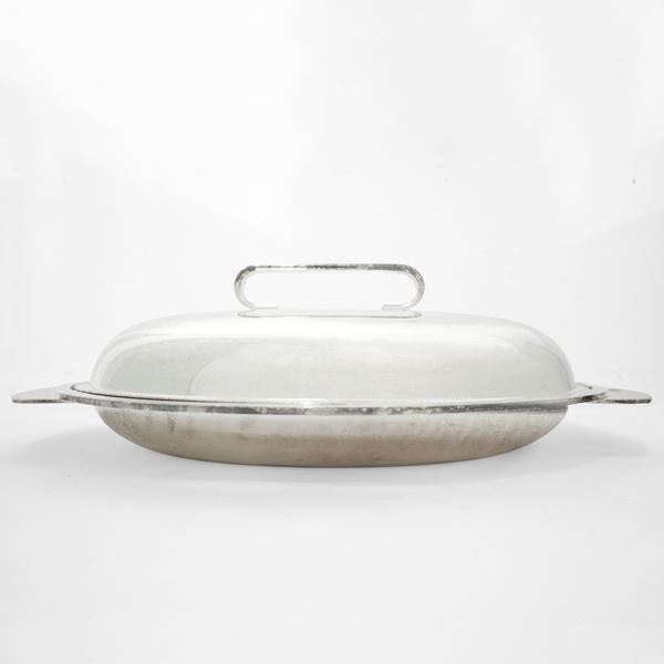 Legumiera silver plated con coperchio