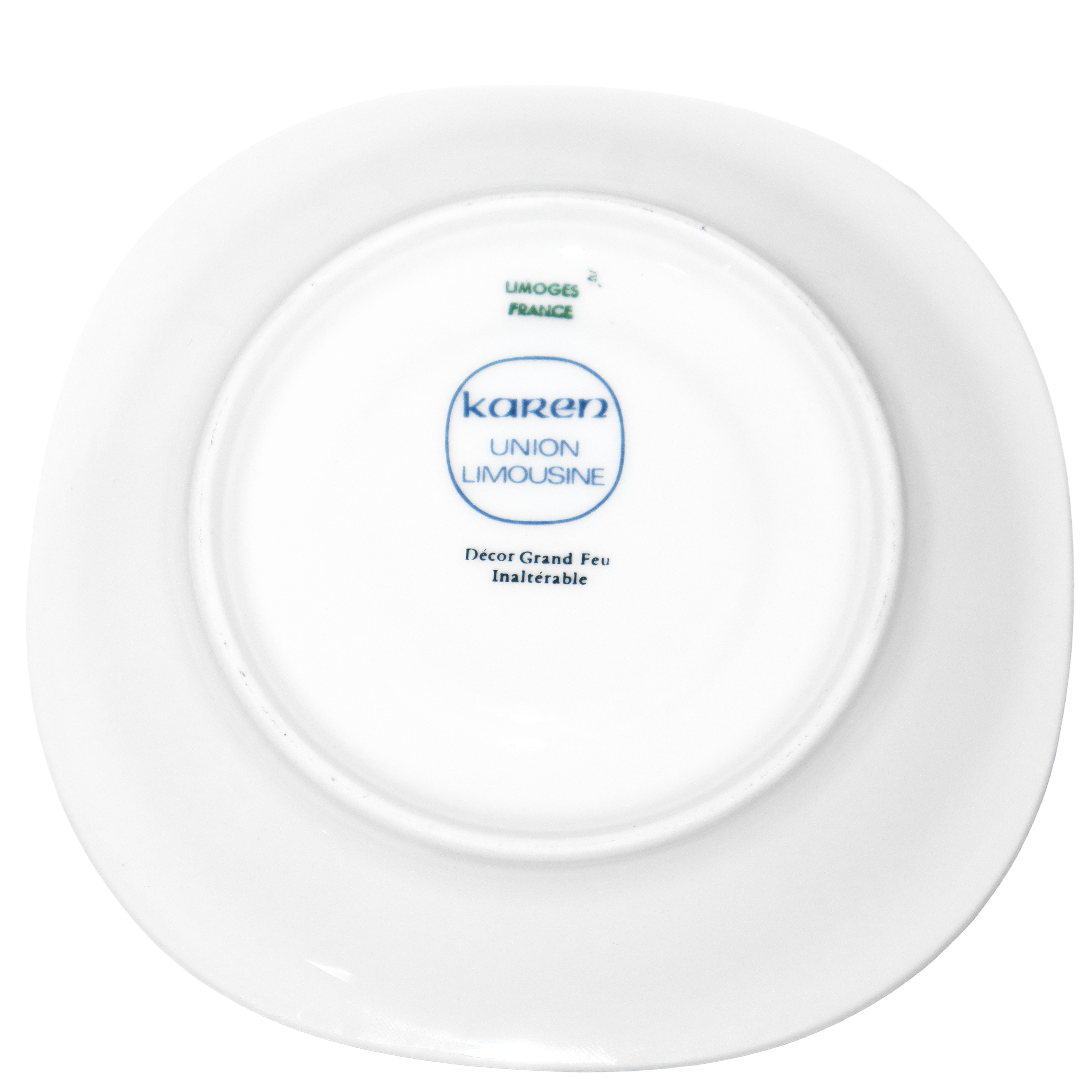 Bernardaud Limoges, France - Bernardaud, Servizio da caffè in stile Decò, bianco con bordo verde