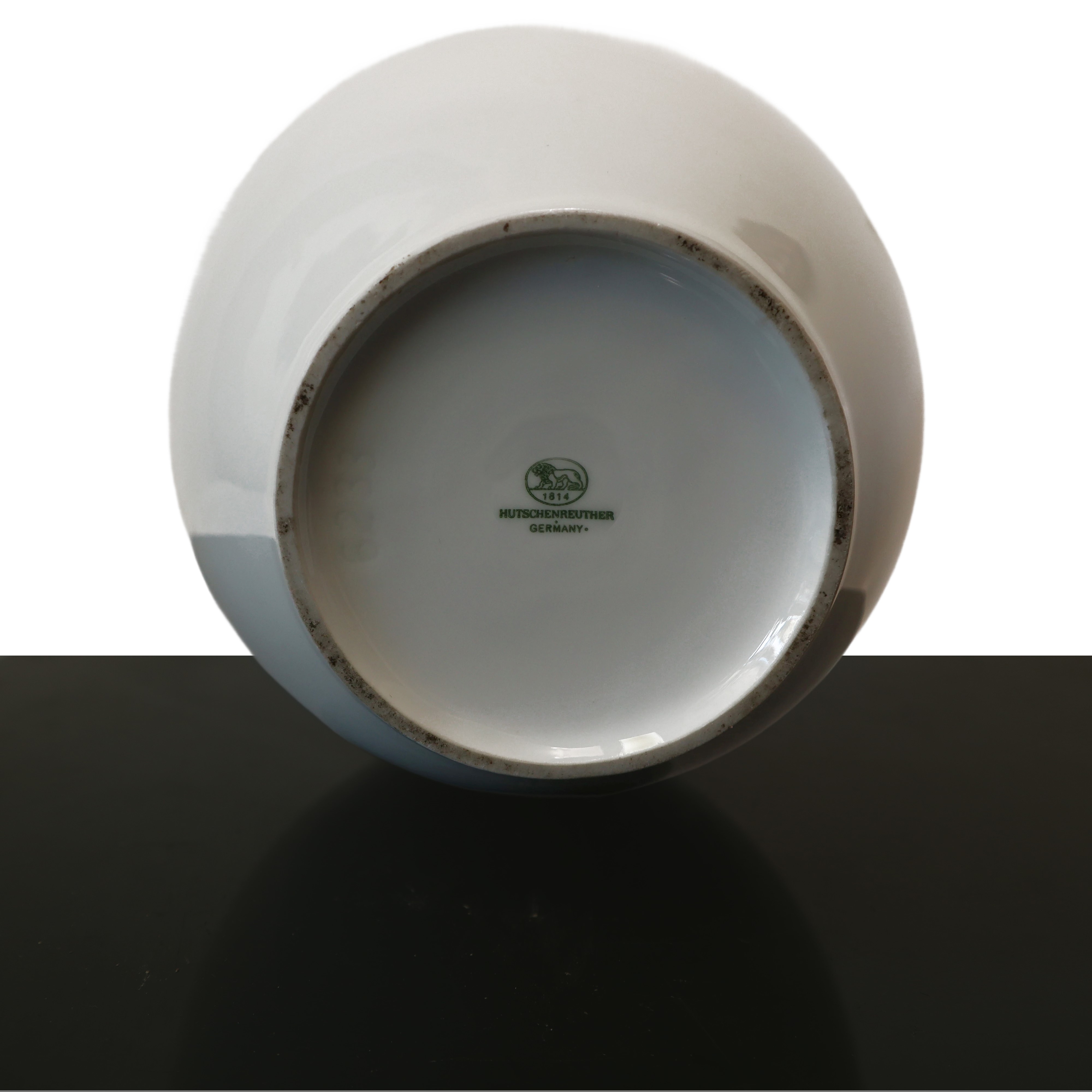 Hutschenreuther Germany - Vaso in Porcellana Bianca con Decoro in Rilievo Sotto il Collo