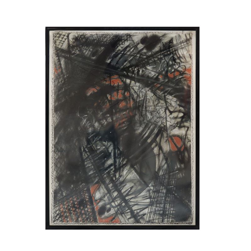 Astratto nei toni nero rosso