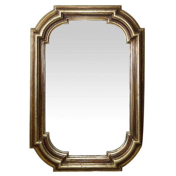 Specchiera con cornice dorata