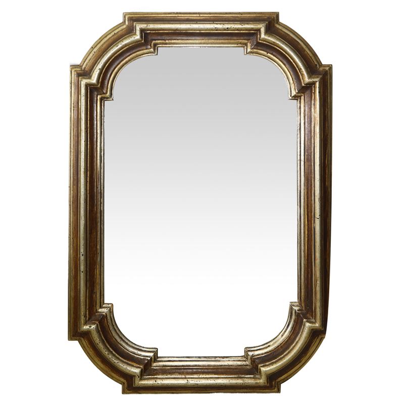 Specchiera con cornice dorata