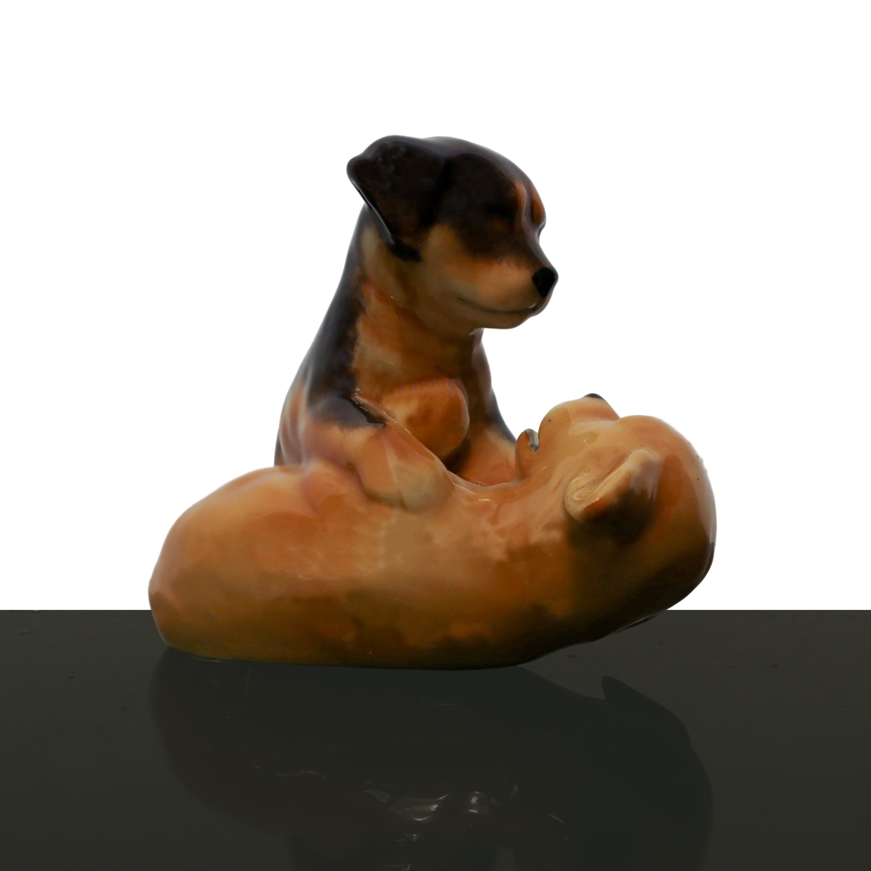 Royal Copenhagen - Coppia di cani (mini collection figurina n. 746)