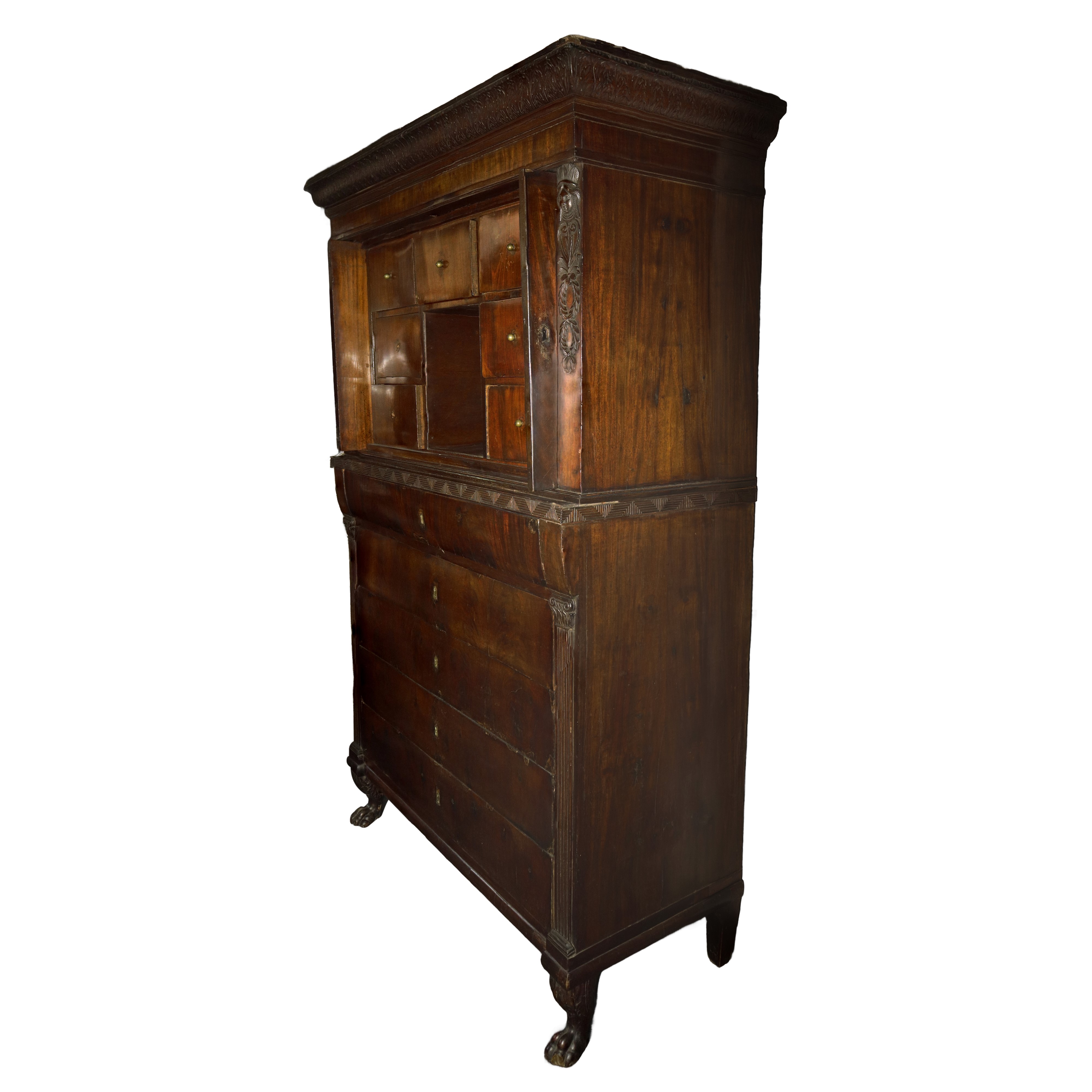Chiffonier in piuma di mogano Impero