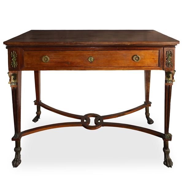 Console with Egyptian heads