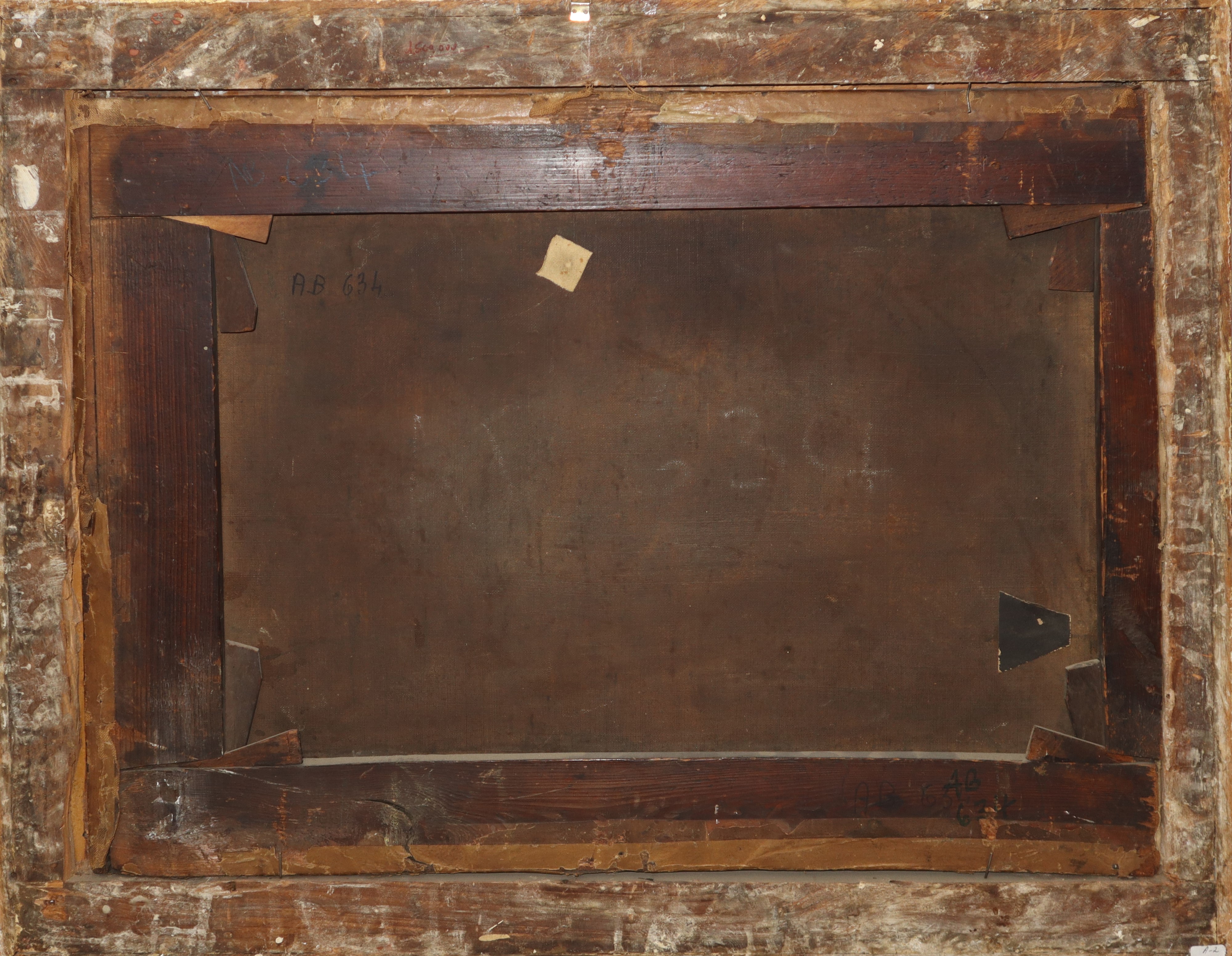 Paesaggio fluviale con quinta arborea, architetture e personaggiin cammino.