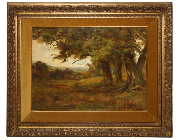 E.R. Menard - Rural landscape with trees