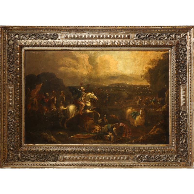 Cavalieri e fanti schierati