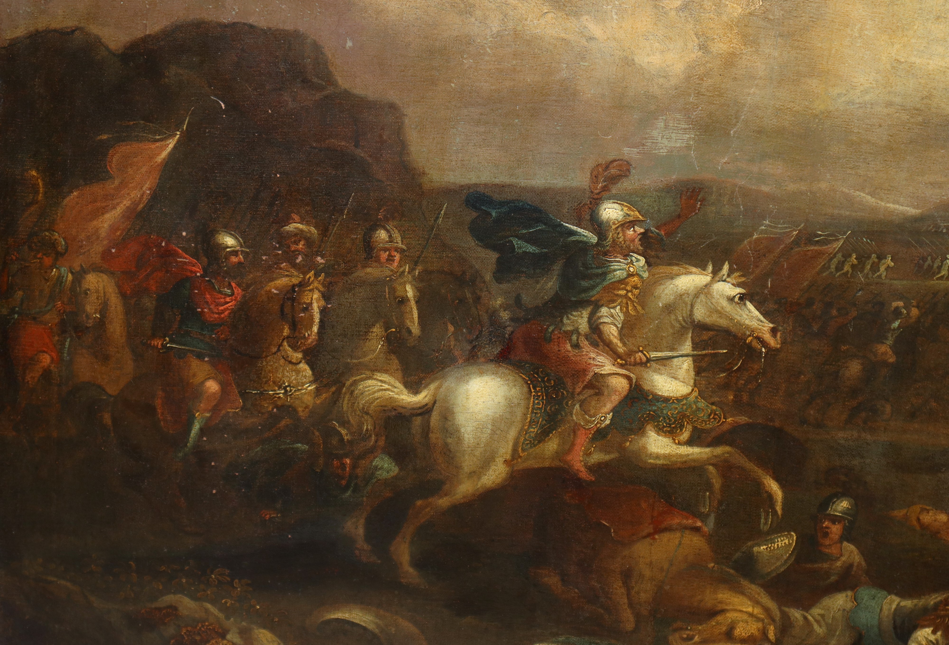 Cavalieri e fanti schierati