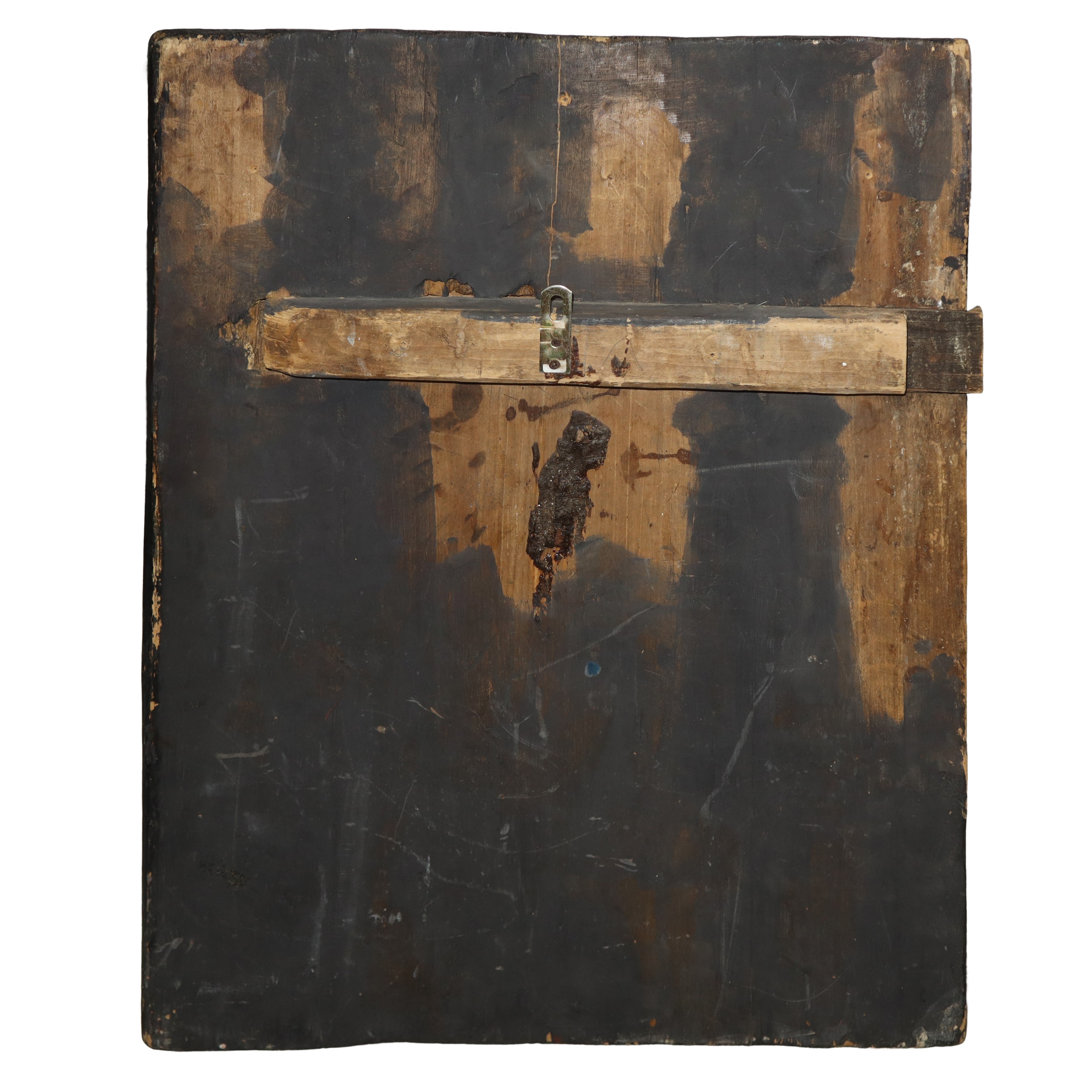 Icona russa raffigurante crocifissione con santi