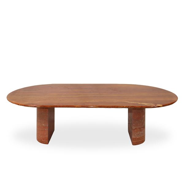 Low table in red marble