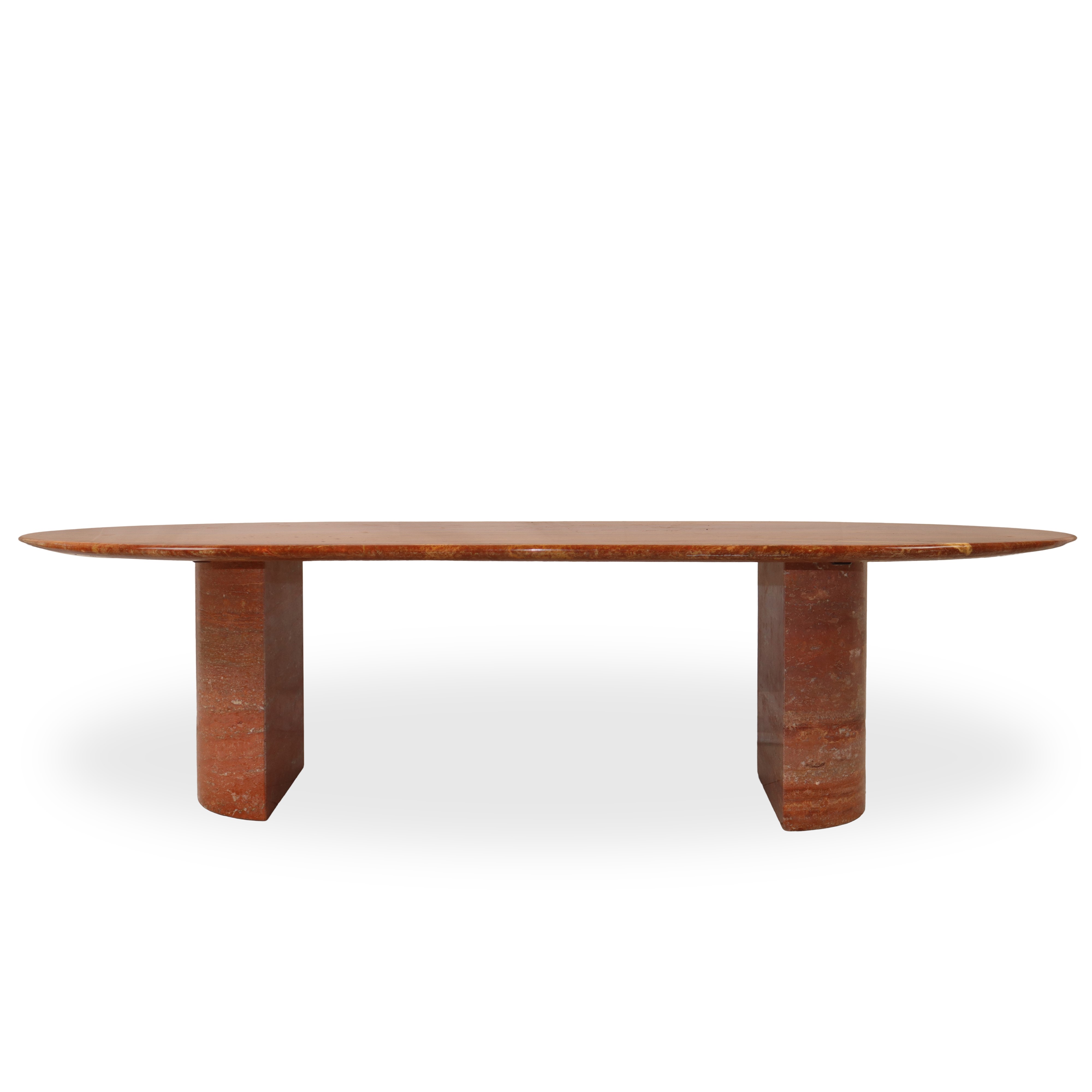 Tavolo basso in marmo rosso