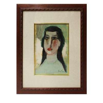 Volto di donna, olio su tavola