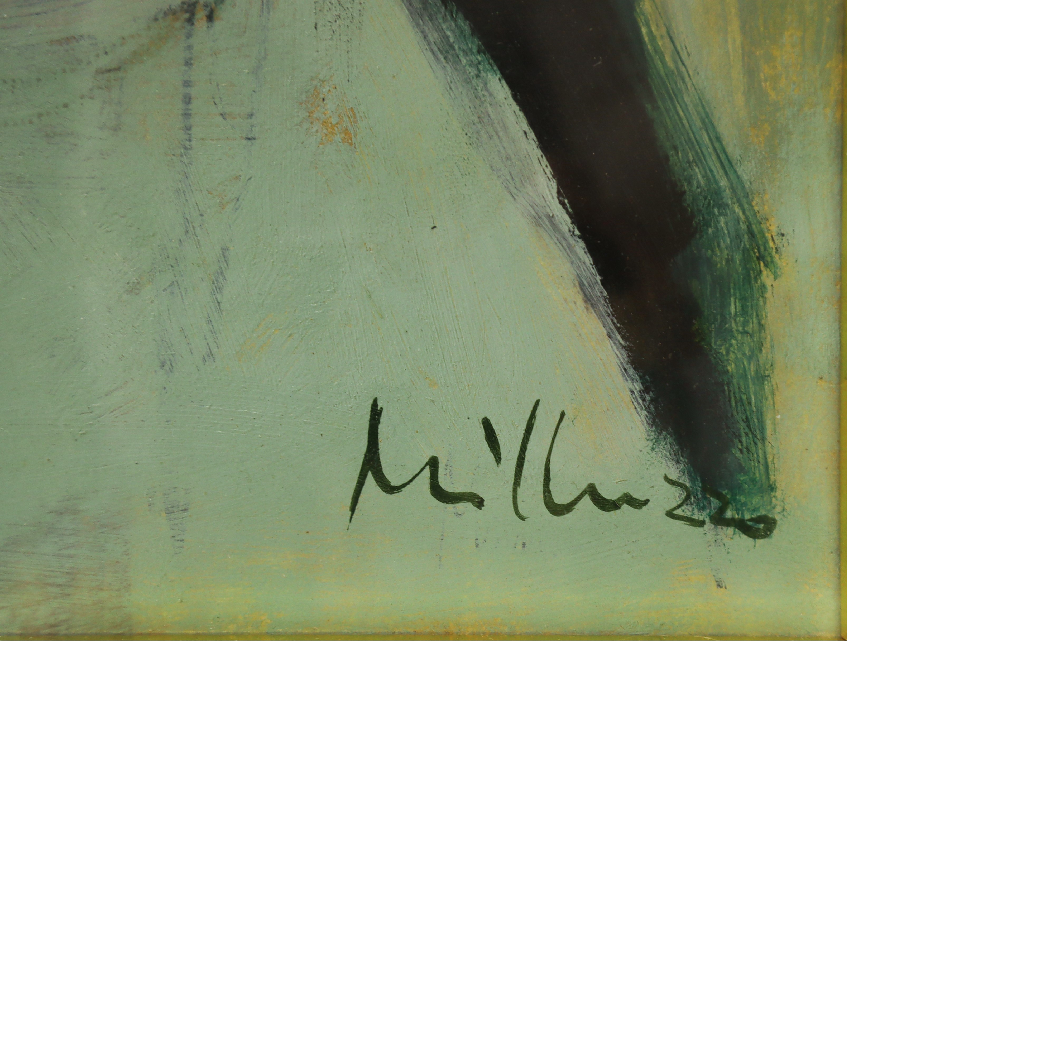 Sebastiano Milluzzo - Volto di donna, olio su tavola
