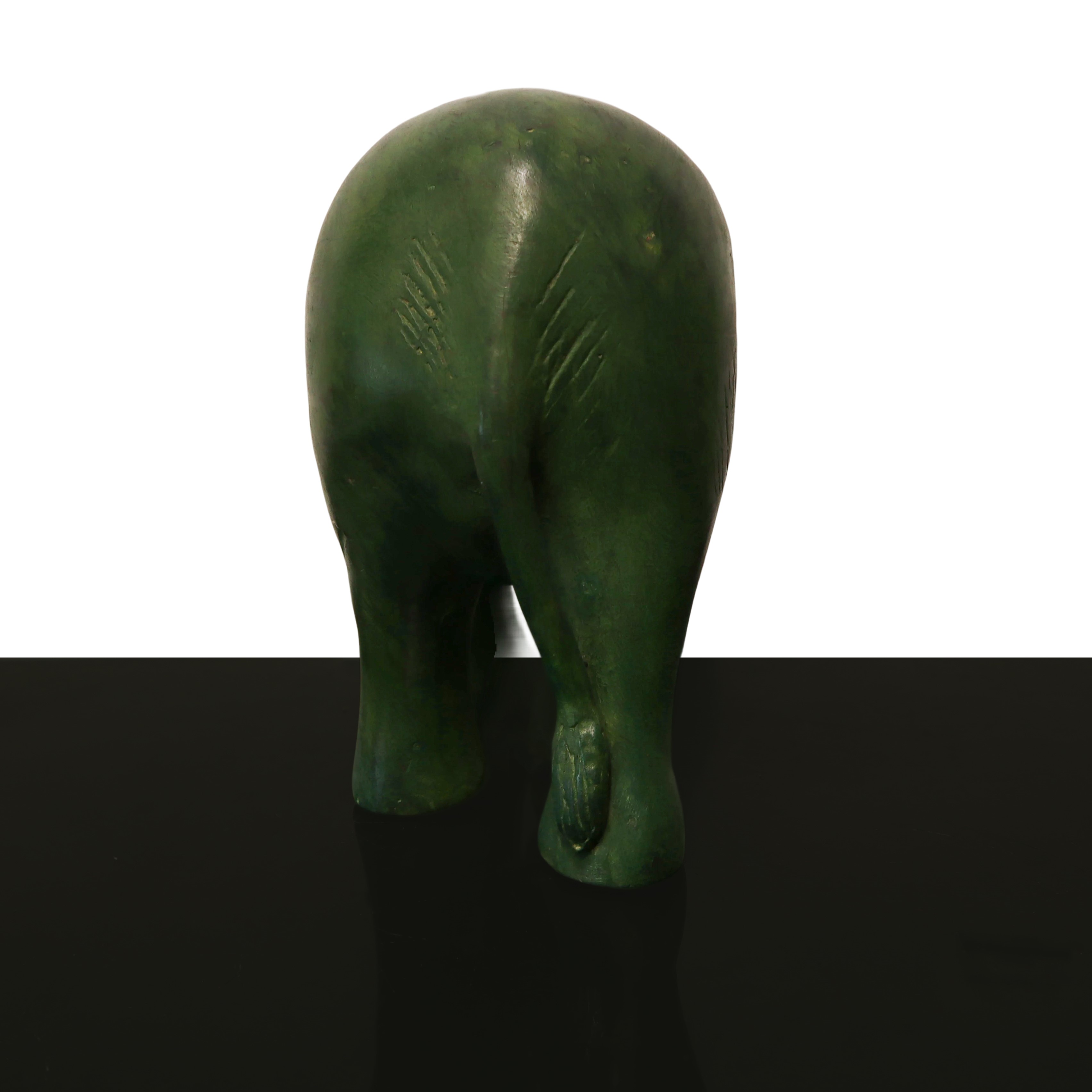 Elefante in Bronzo Patinato Verde