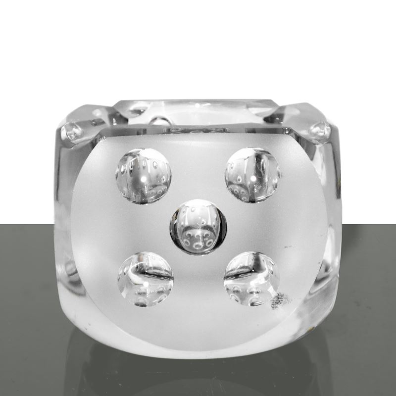 Spode Crystal - Posacenere in vetro molato a forma di dado
