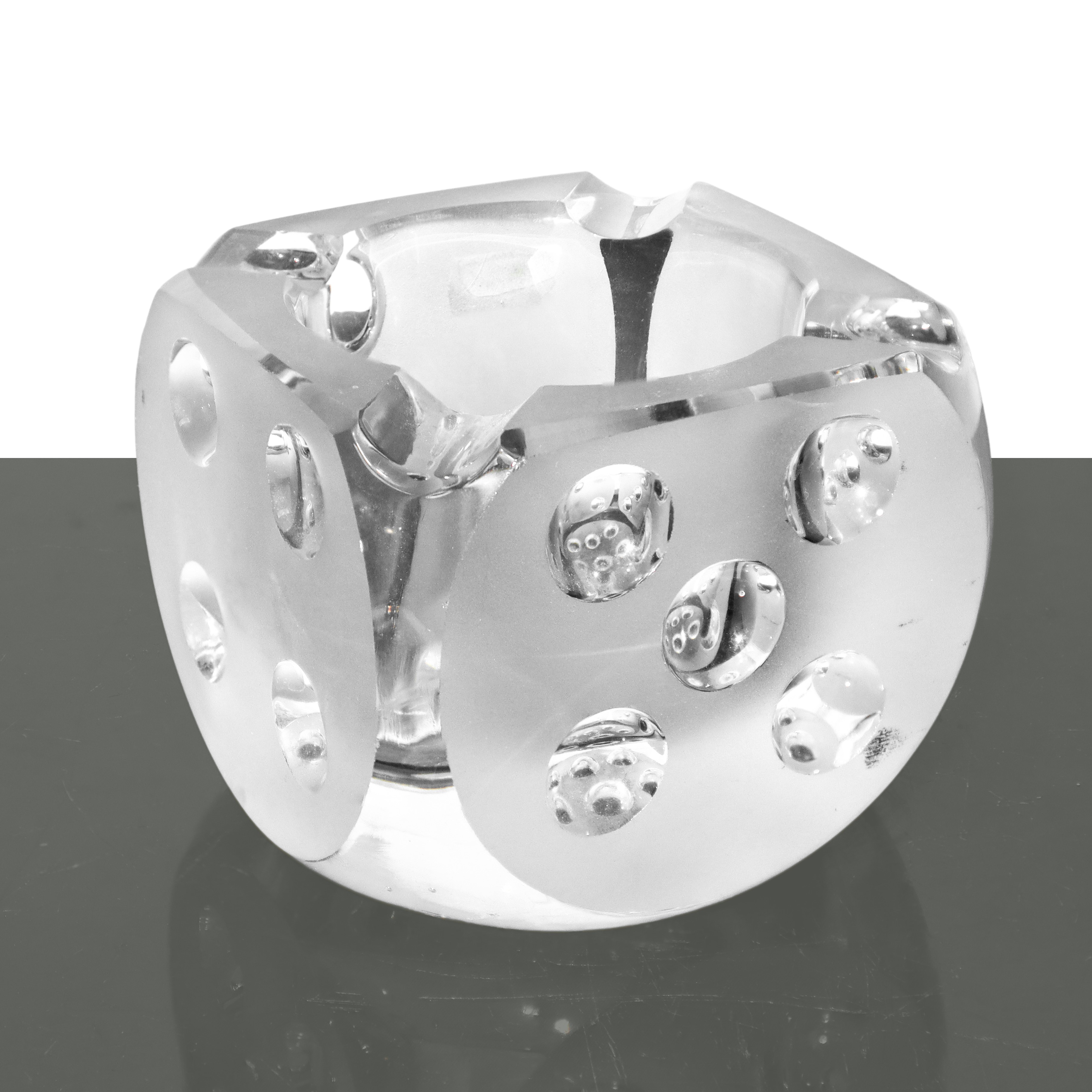 Spode Crystal - Posacenere in vetro molato a forma di dado