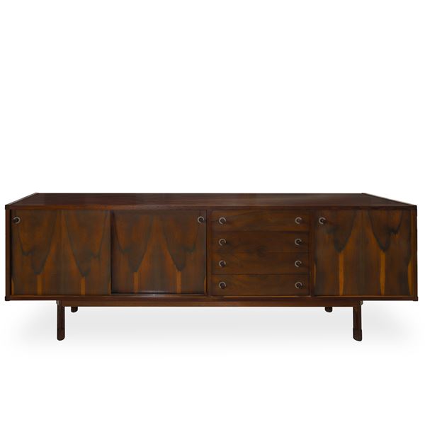 Georges Closing per 3V - Sideboard con cassetti centrali e sportelli in teak