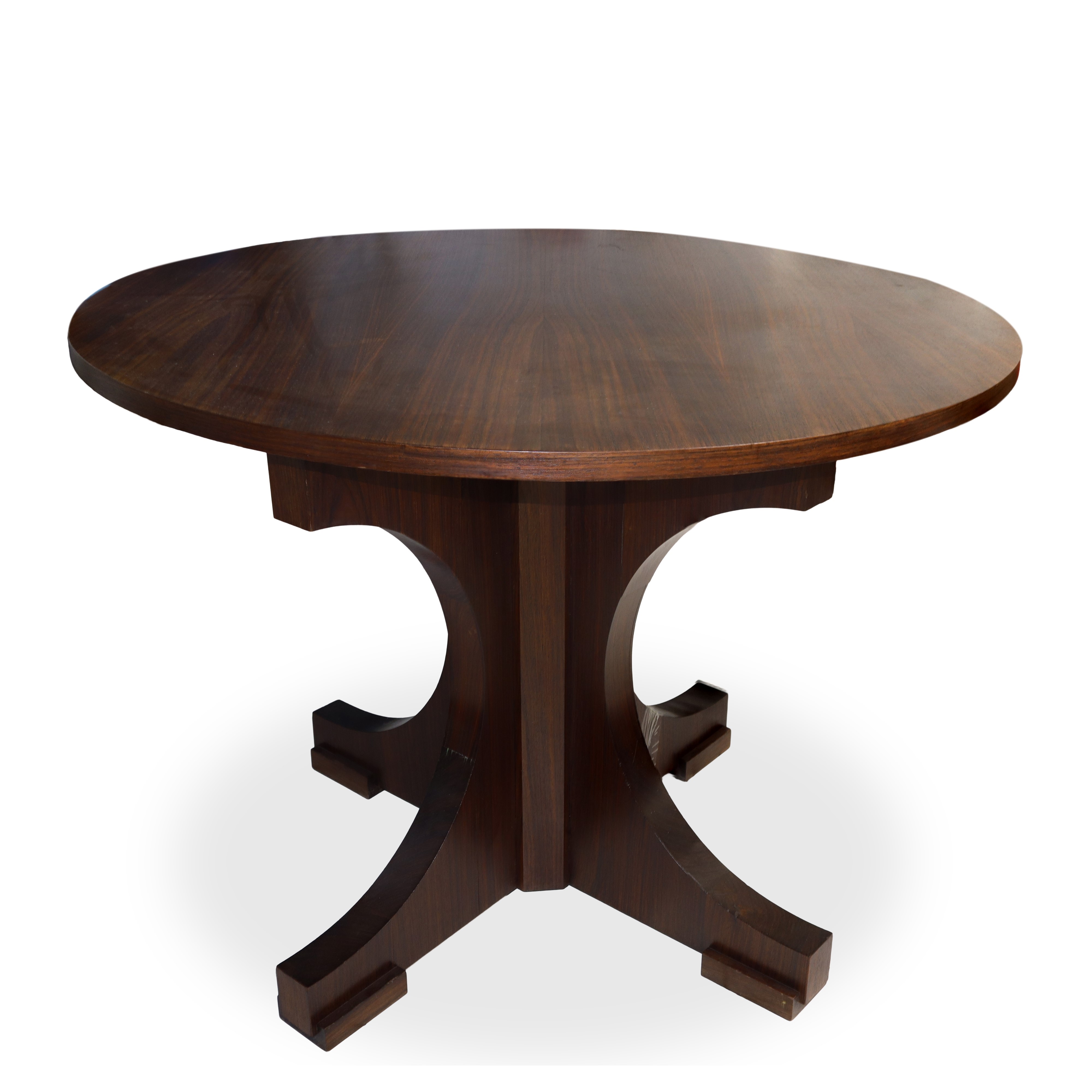 Tavolo in teak dotato di 4 sedie con tappezzeria beige