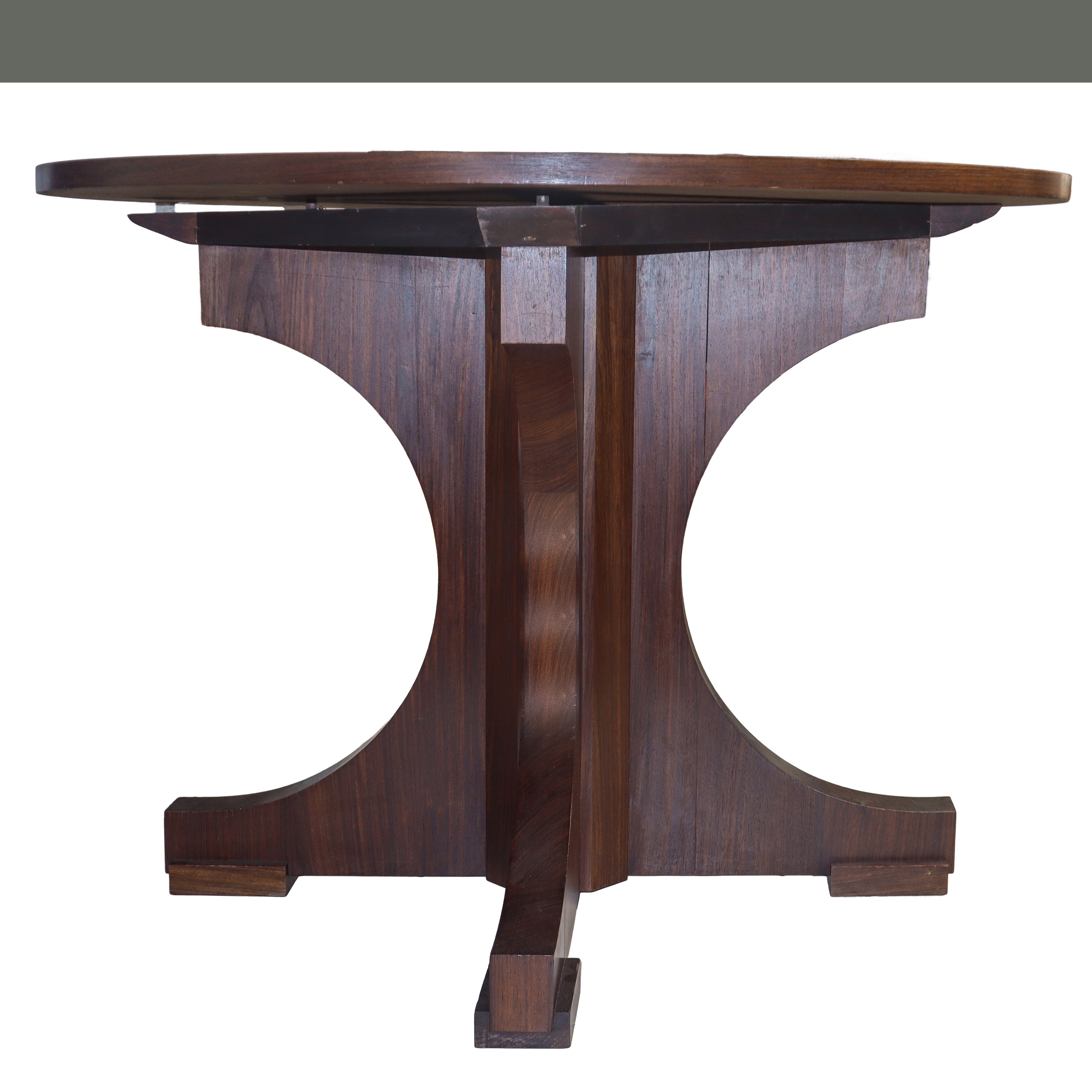 Tavolo in teak dotato di 4 sedie con tappezzeria beige