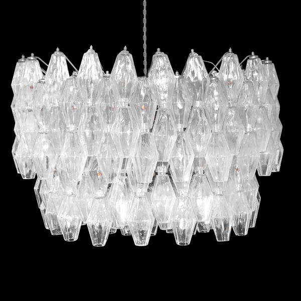 Lampadario della serie poliedri in vetro