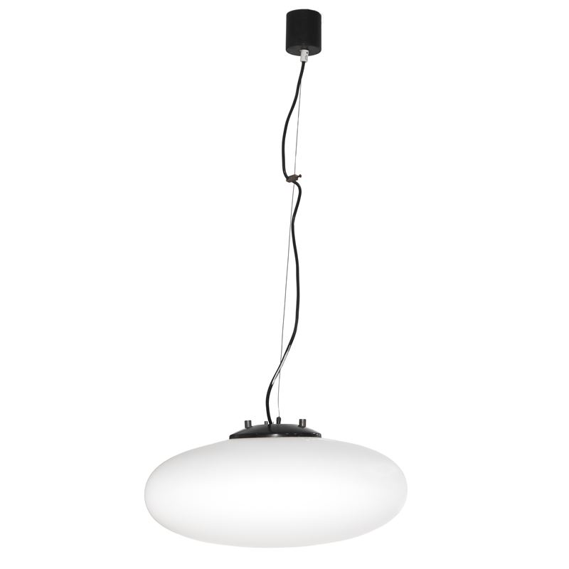 Lampada a sospensione in opaline bianco