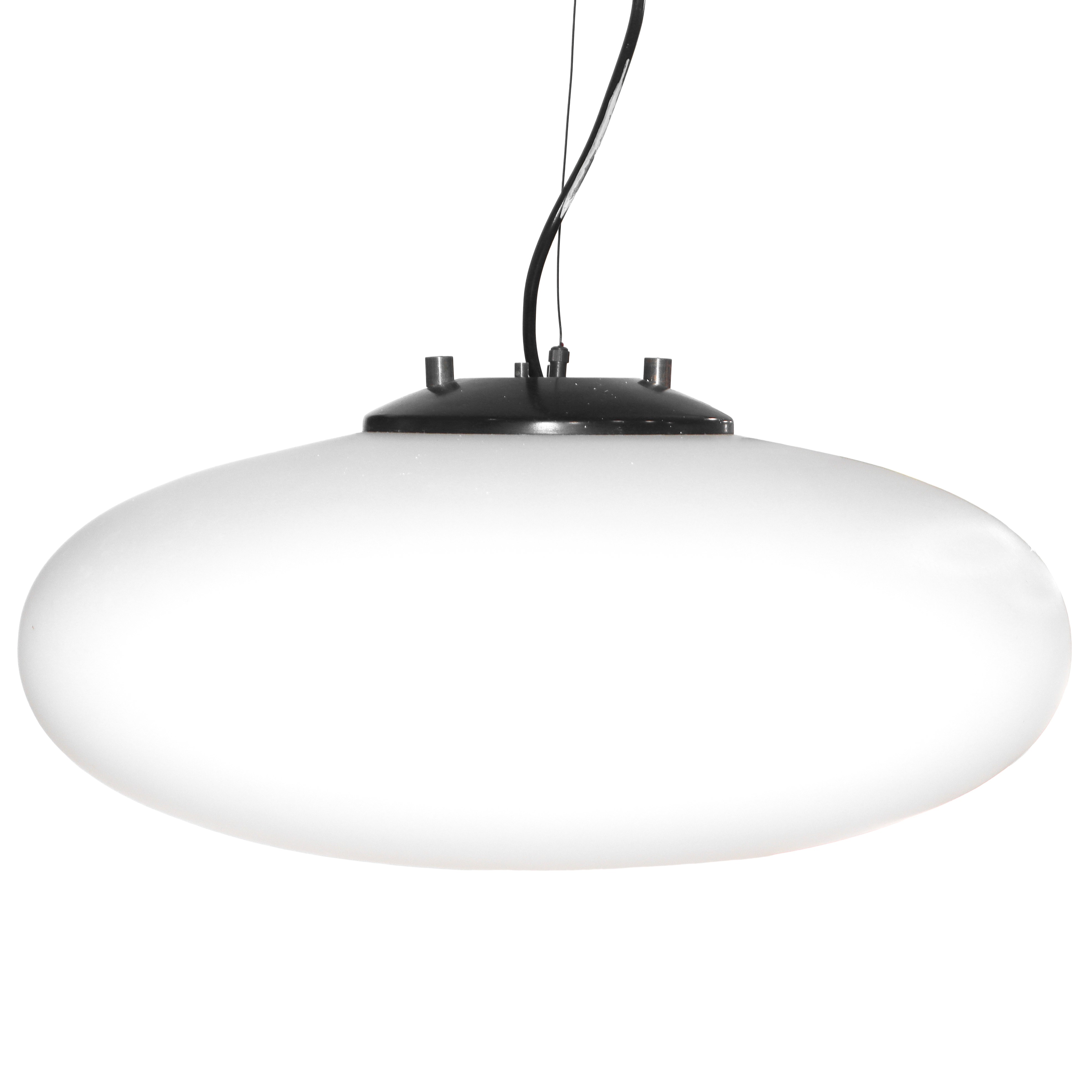 Lampada a sospensione in opaline bianco