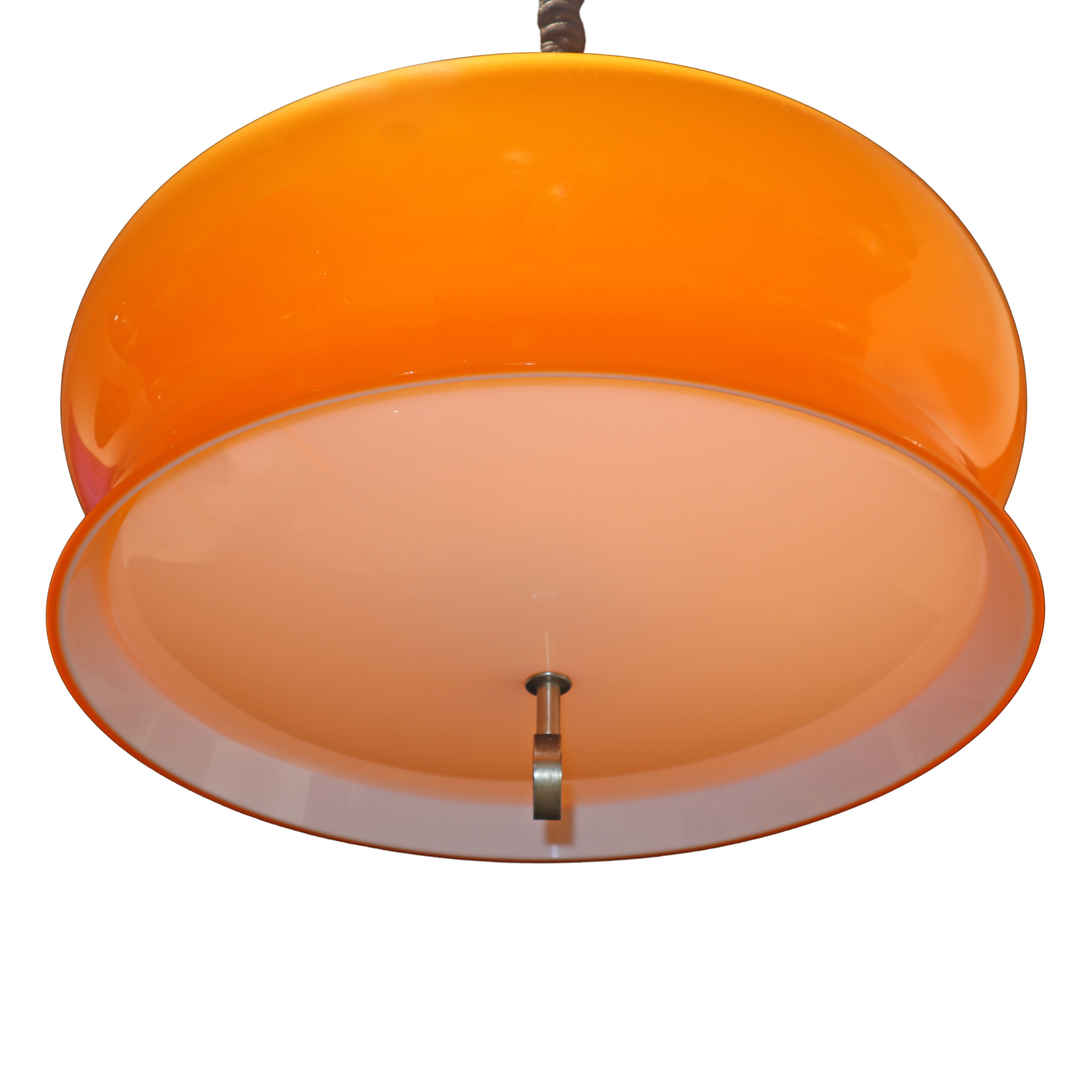 Antonio Scoccimarro per Adrasteia - Lampadario Alena in Plexiglass Arancione