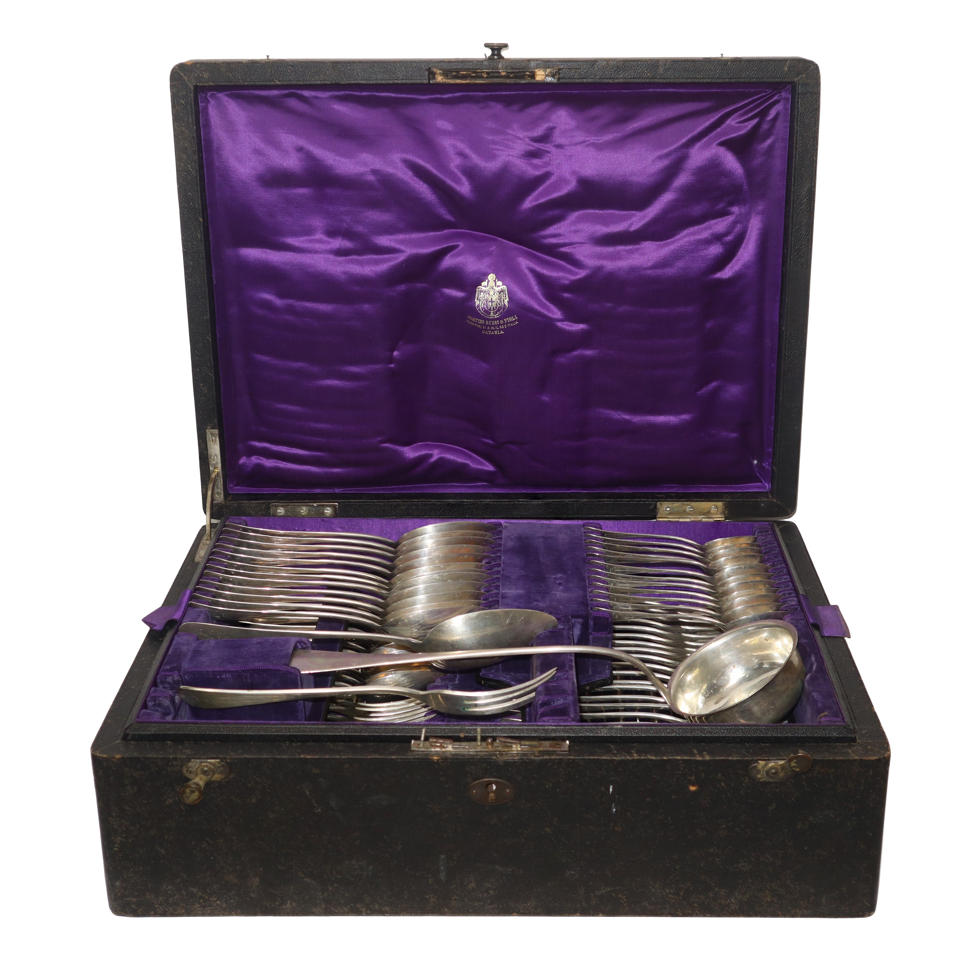 Servizio di posate da 12 in argento 800