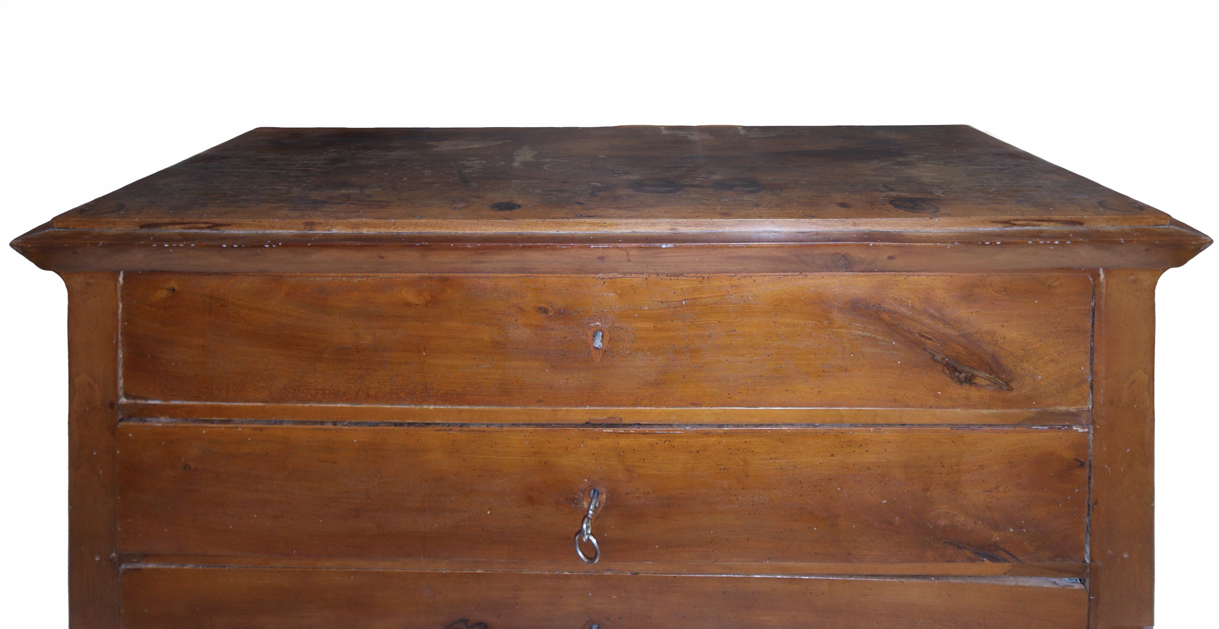Cassettone in Legno di Noce 4 Cassetti con Piedi Anteriori a Pigna e Posteriori Troncopiramidali ...