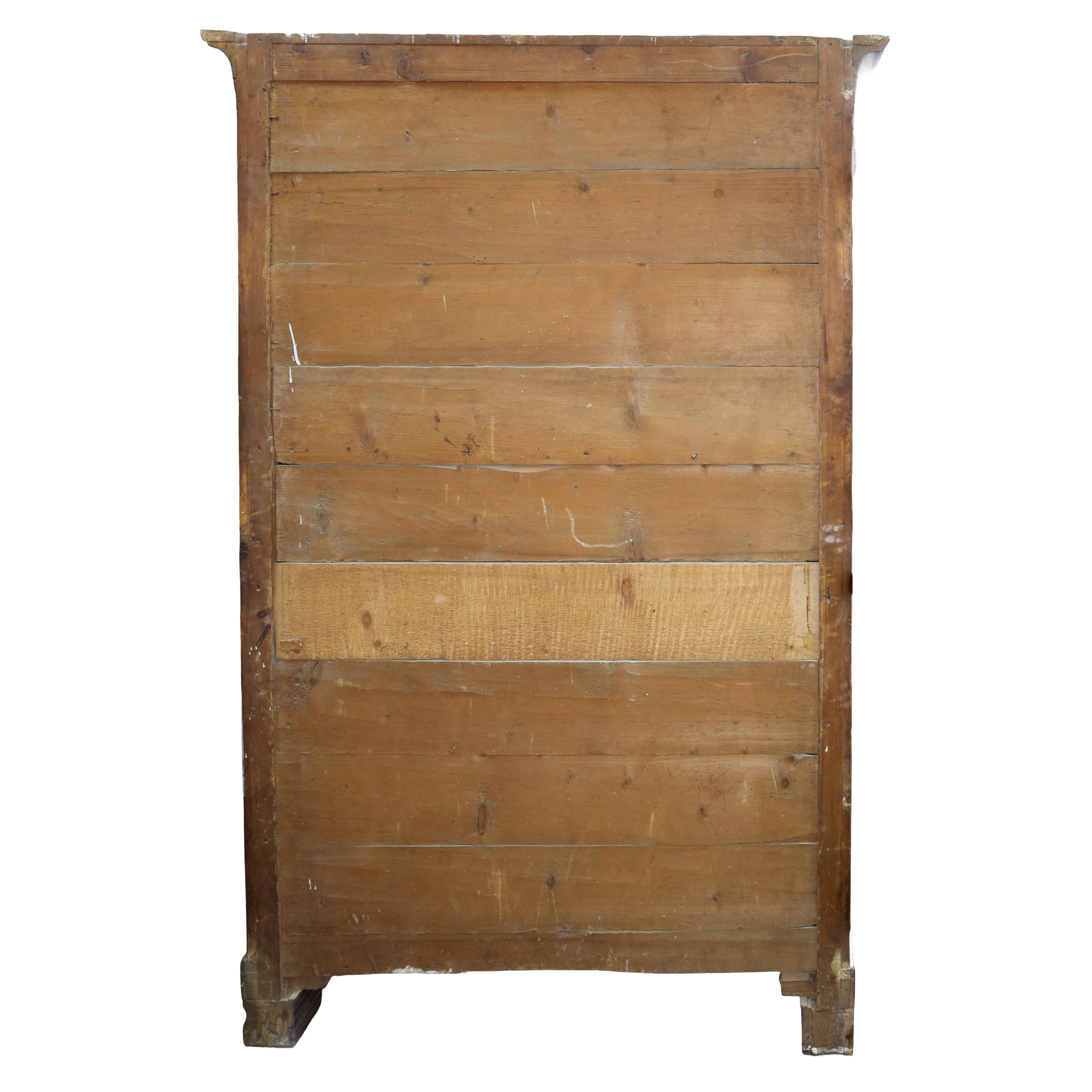 Chiffonier in Legno di Mogano con Intarsi sul Fronte e Filettata ai Lati