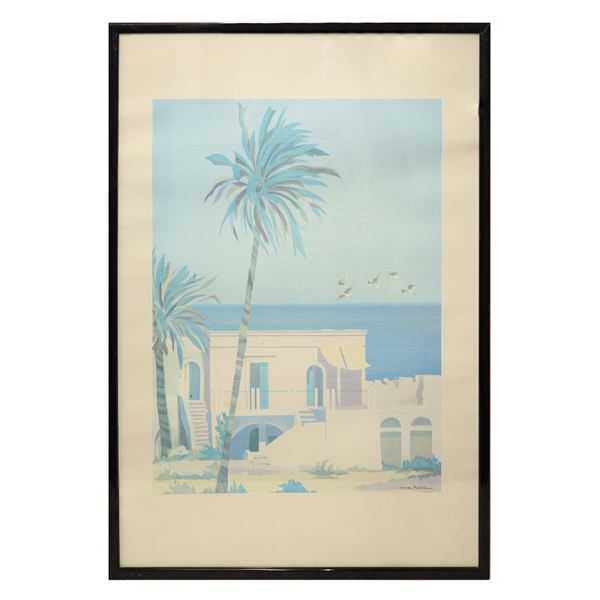 Anna  Rabolini - Villa with palm trees on the sea
