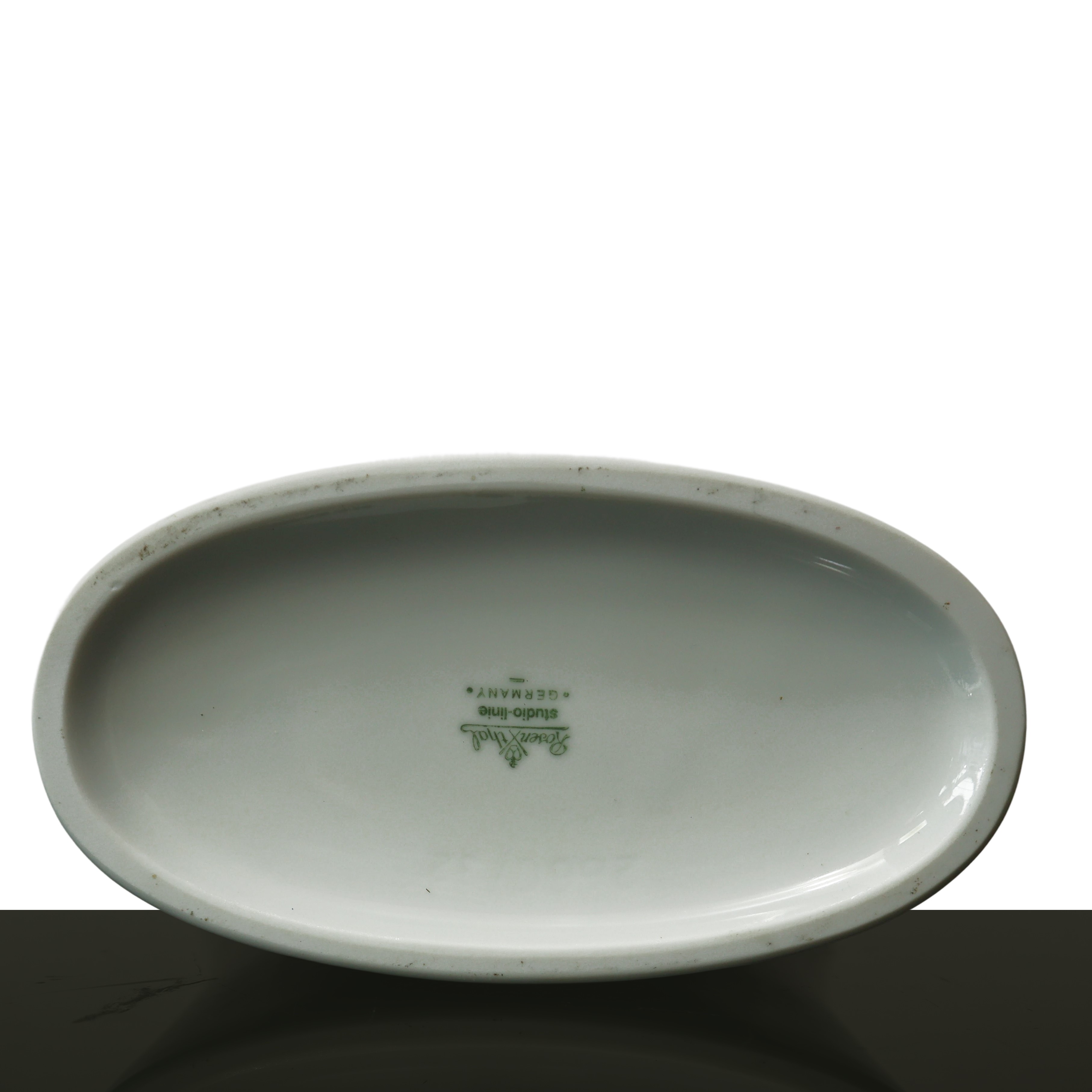 Bjorn Wiinblad per Rosenthal - Vaso in Porcellana con Decoro di Animali e Fiori Blu sul Fronte e ...