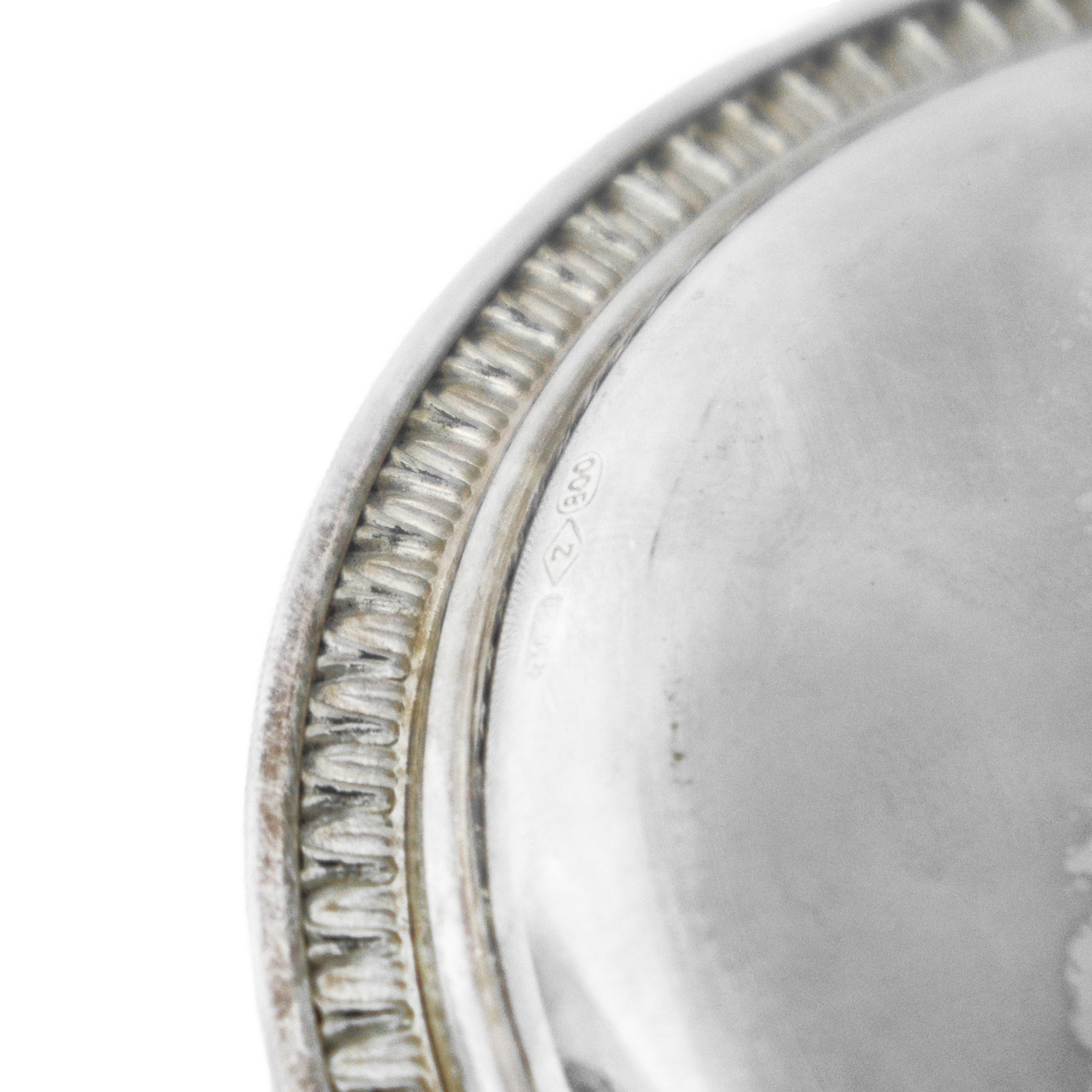 Candeliere a 5 luci (braccio rotto) sottobicchiere e cucchiaino in argento 800