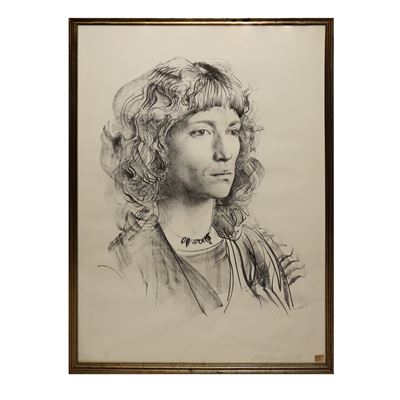 Volto, litografia su carta