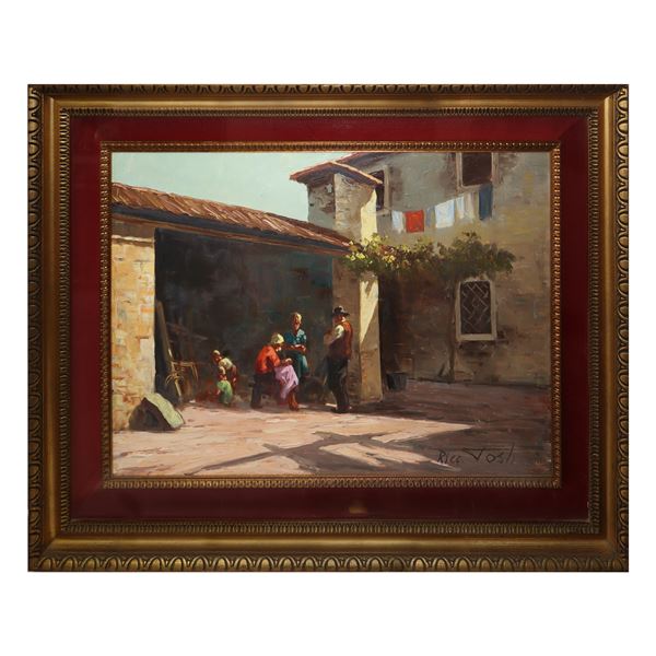 Riccardo Tosti - In the courtyard