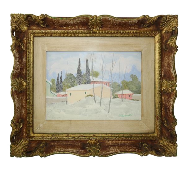 Giuseppe Innocenti - Paesaggio innevato