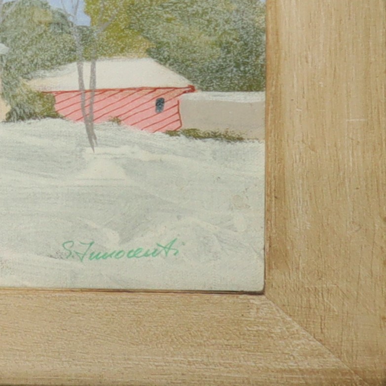 Giuseppe Innocenti - Paesaggio innevato