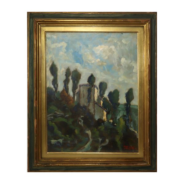 Rodolfo Marconcini - Il casolare dei pioppi (Valdarno)