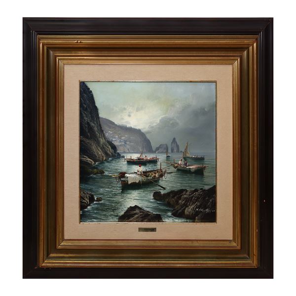 Mario Rosario Allegretti - Marina with boats