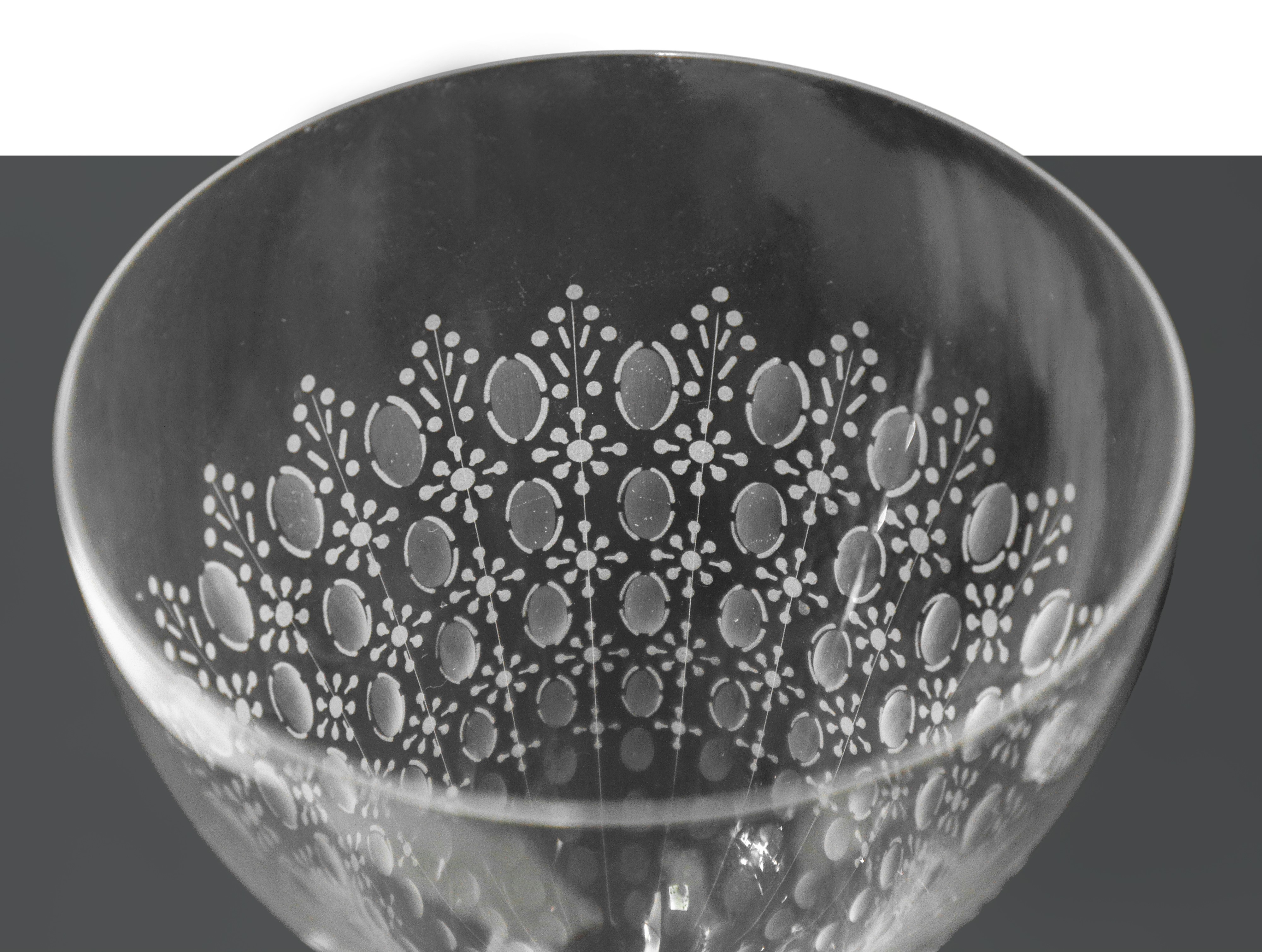 Servizio di bicchieri in cristallo Rosenthal studio-linie Romance Motif Burgundy